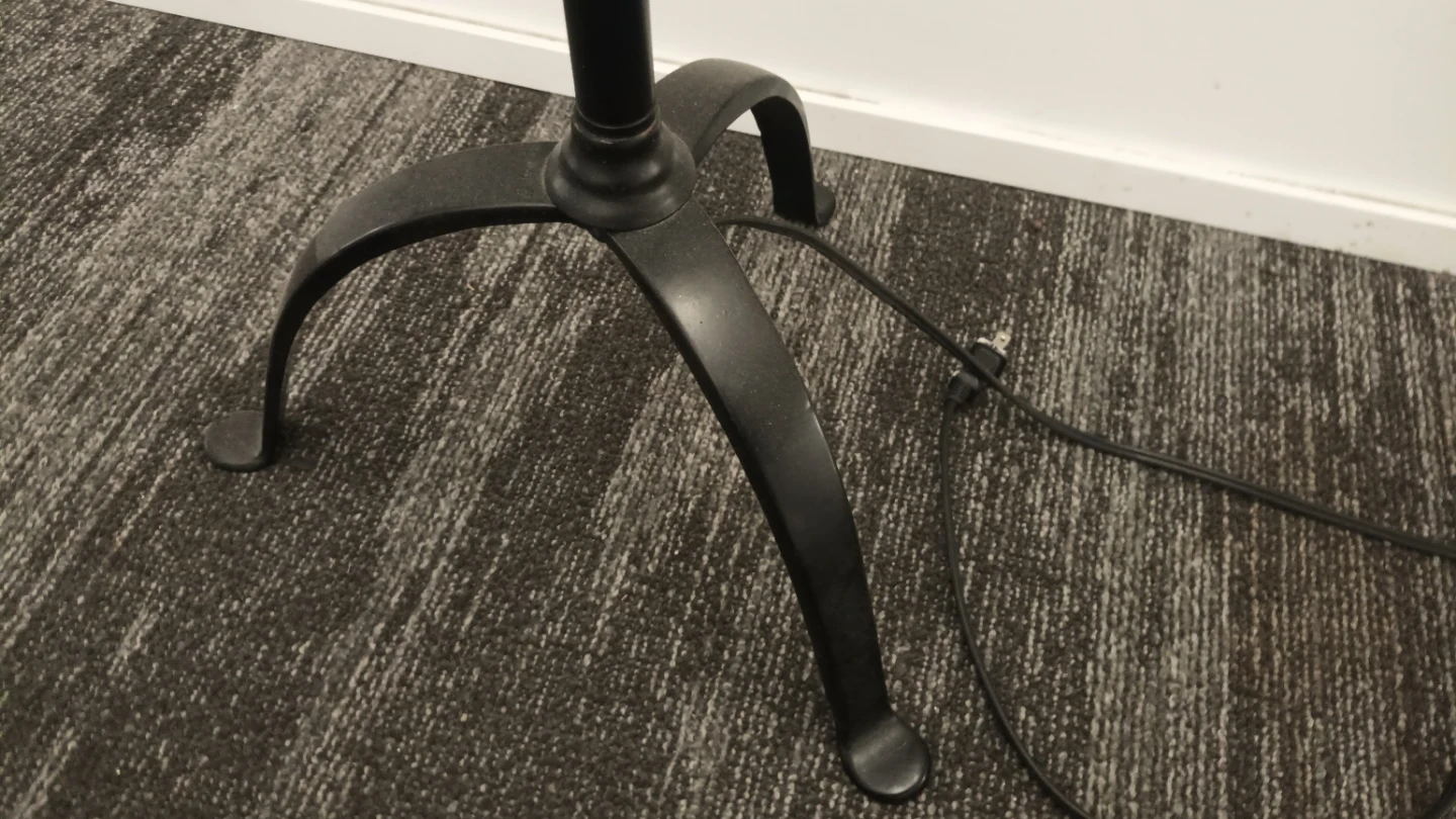 Black Torchiere Floor Lamp with Drum Shade - photo 3