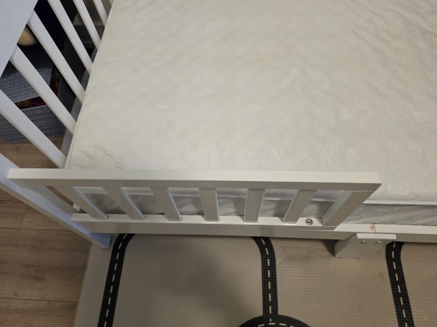 White Toddler Bed with Guard Rails - photo 3