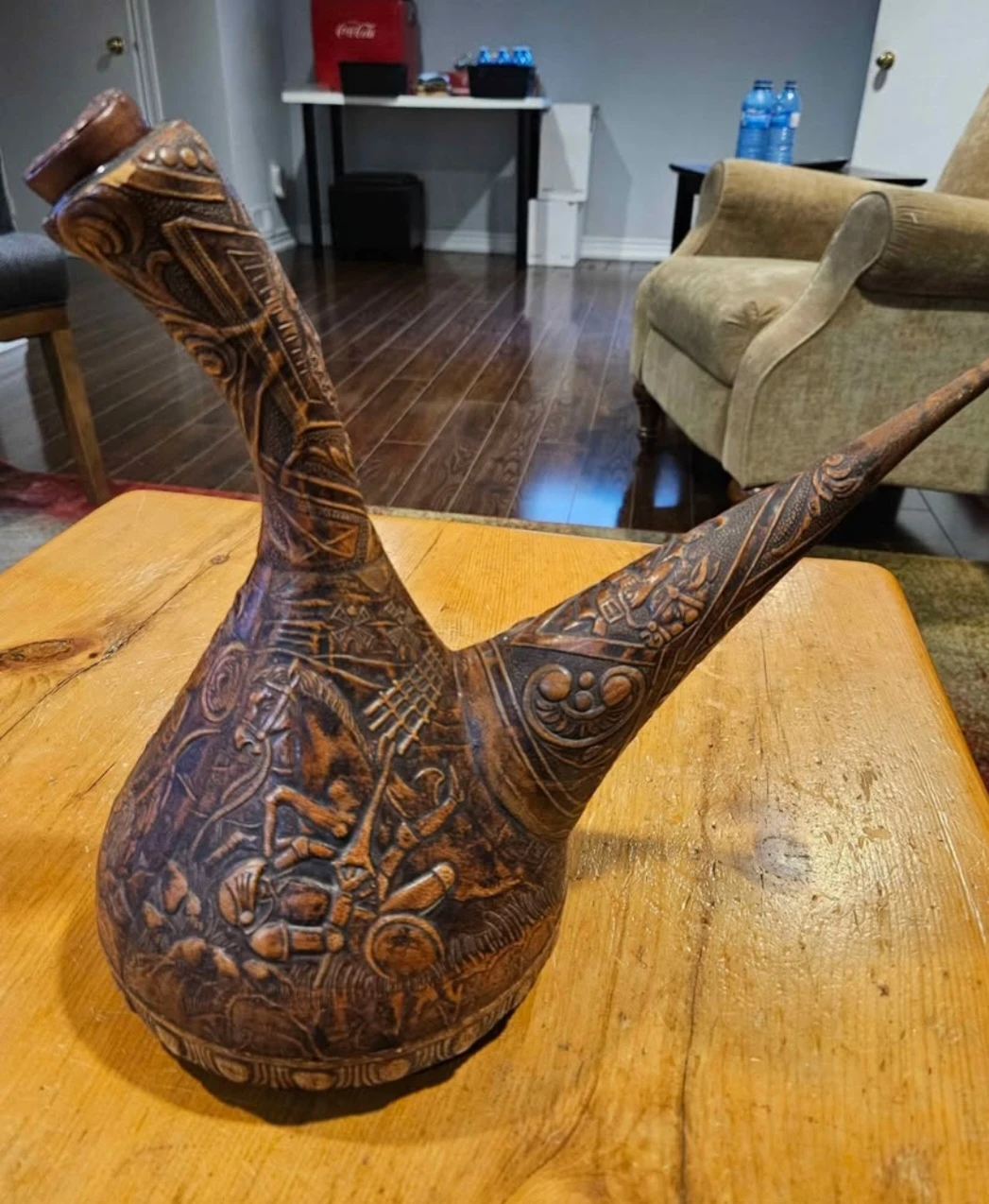 Vintage Gourd Water/wine Vessel