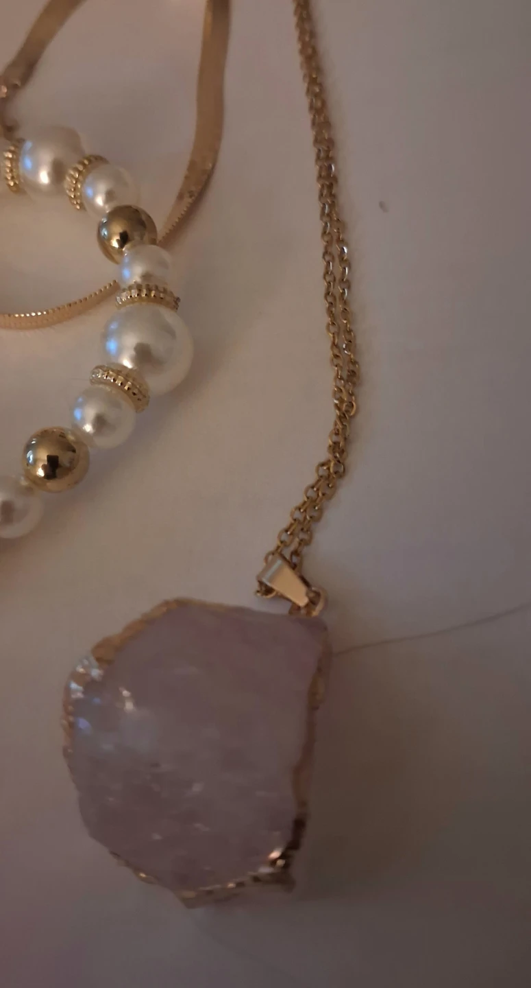 Gold-tone Faux Pearl & Chain Jewellery Set - photo 2