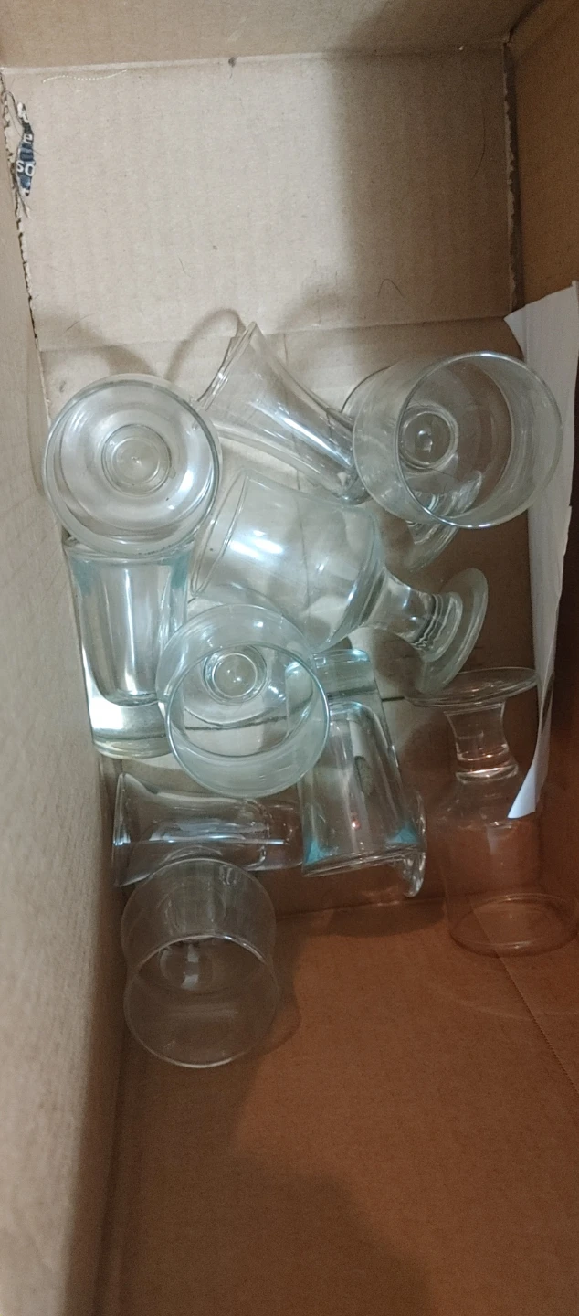 Sets of assorted glass shot glasses