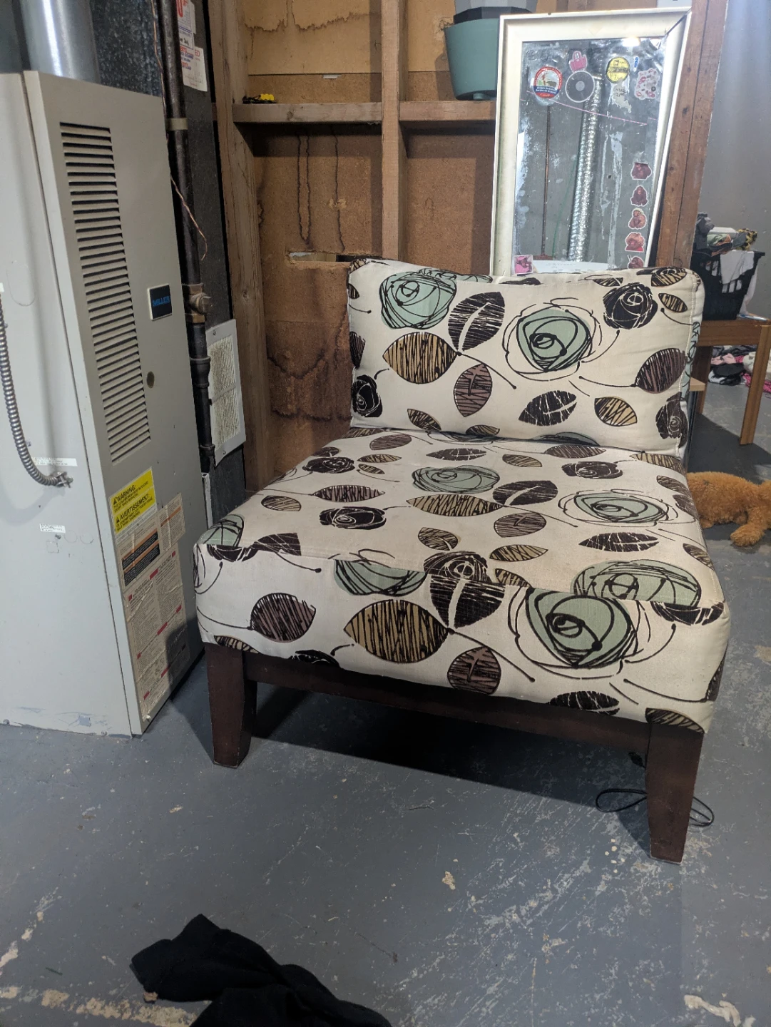 Accent Chair with Floral Pattern