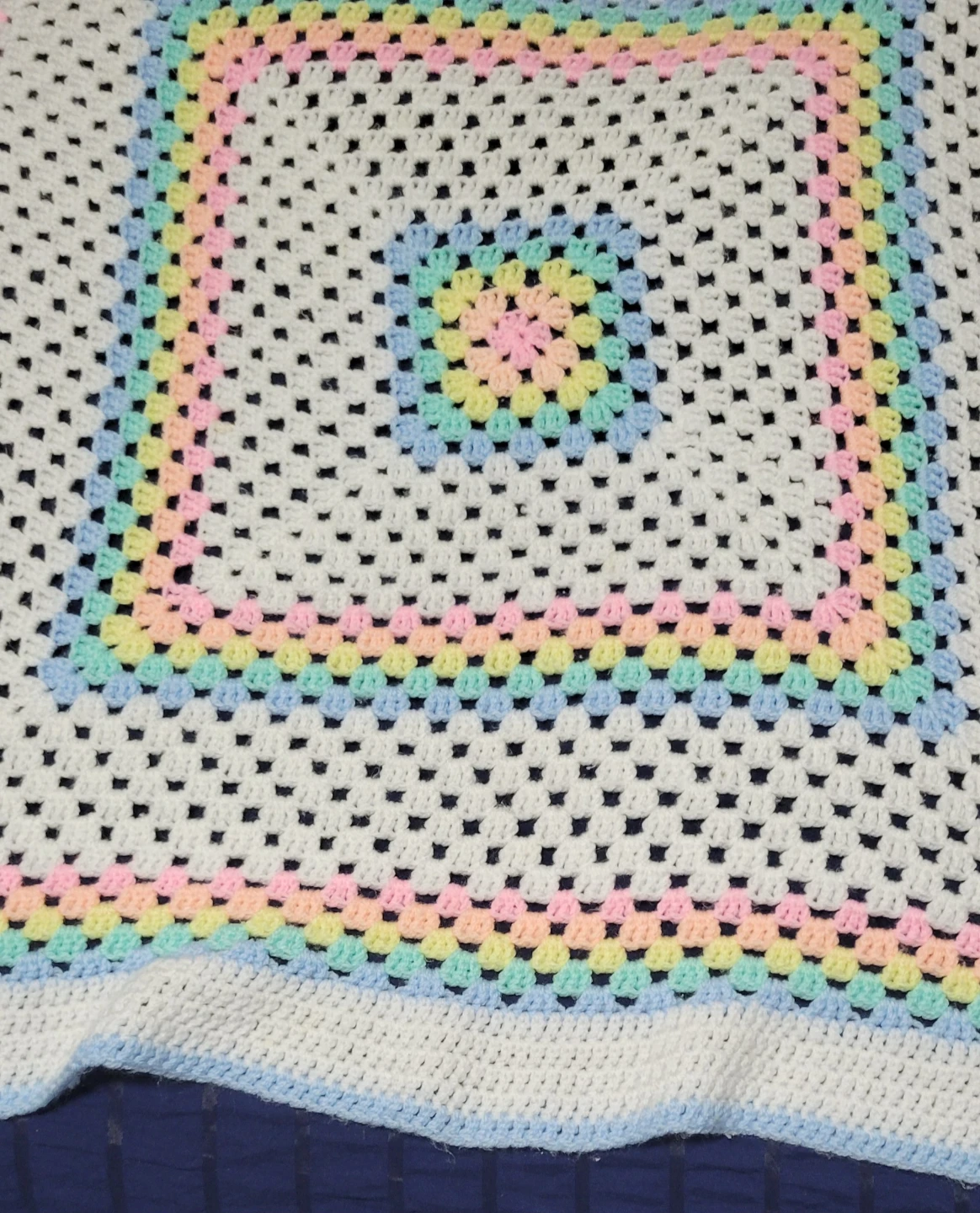 Crocheted Baby Blankets- Yellow and pastel - photo 2