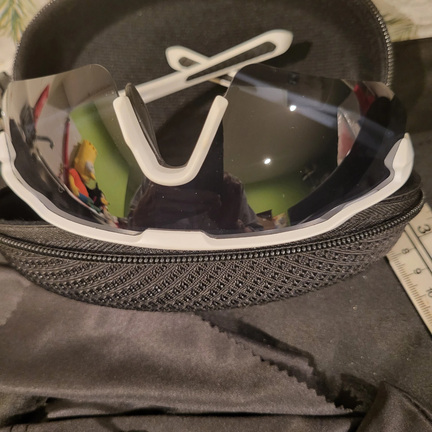 White & Black Sport Sunglasses with Case - photo 2