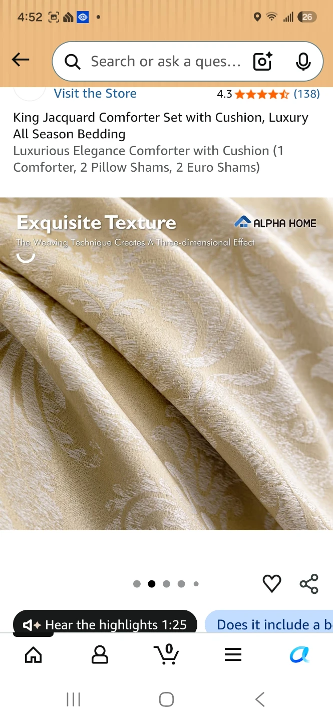 King Jacquard Comforter Set with Cushion - photo 2