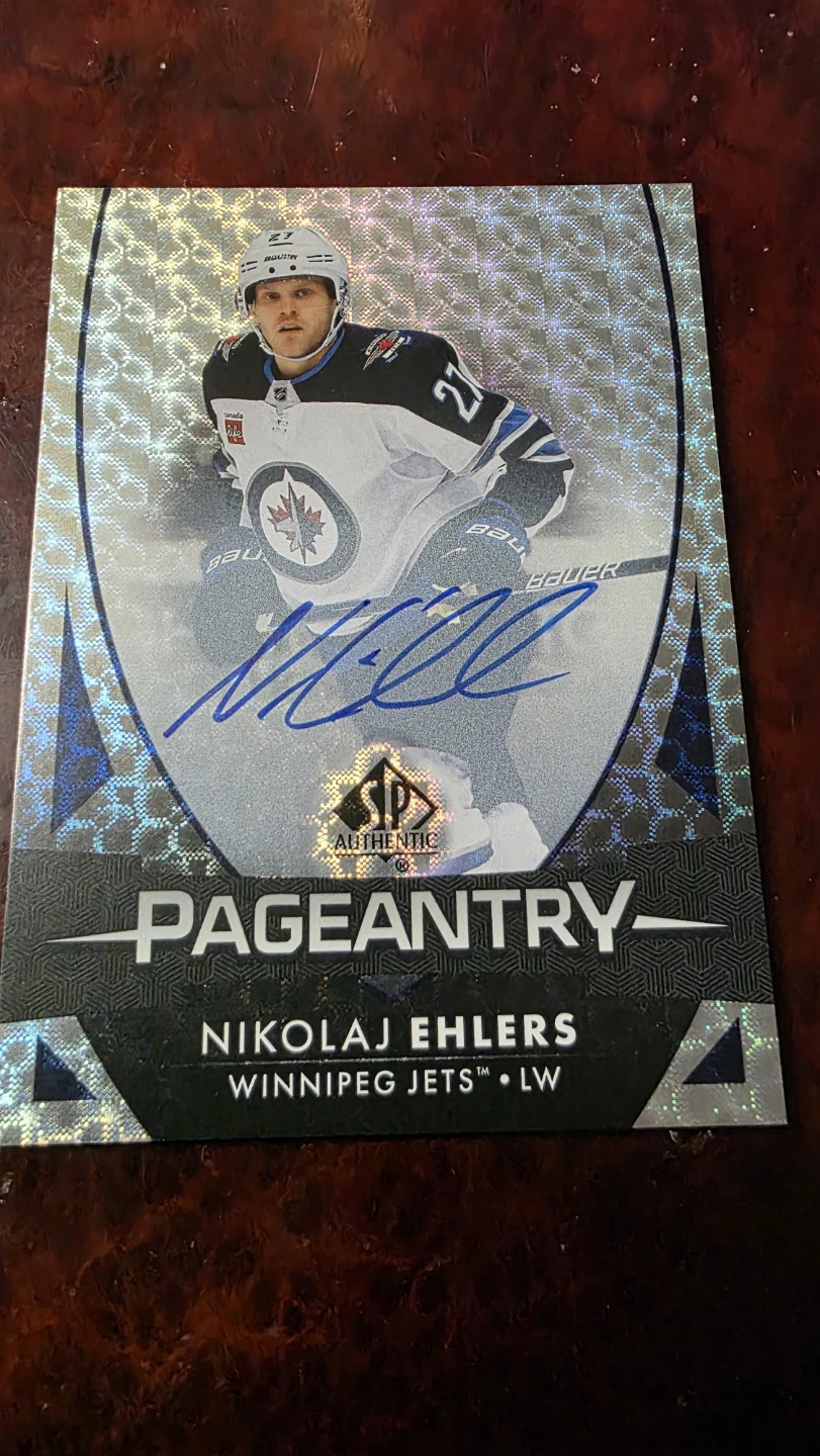 Nikolaj Ehlers Winnipeg Jets Signed Hockey Card