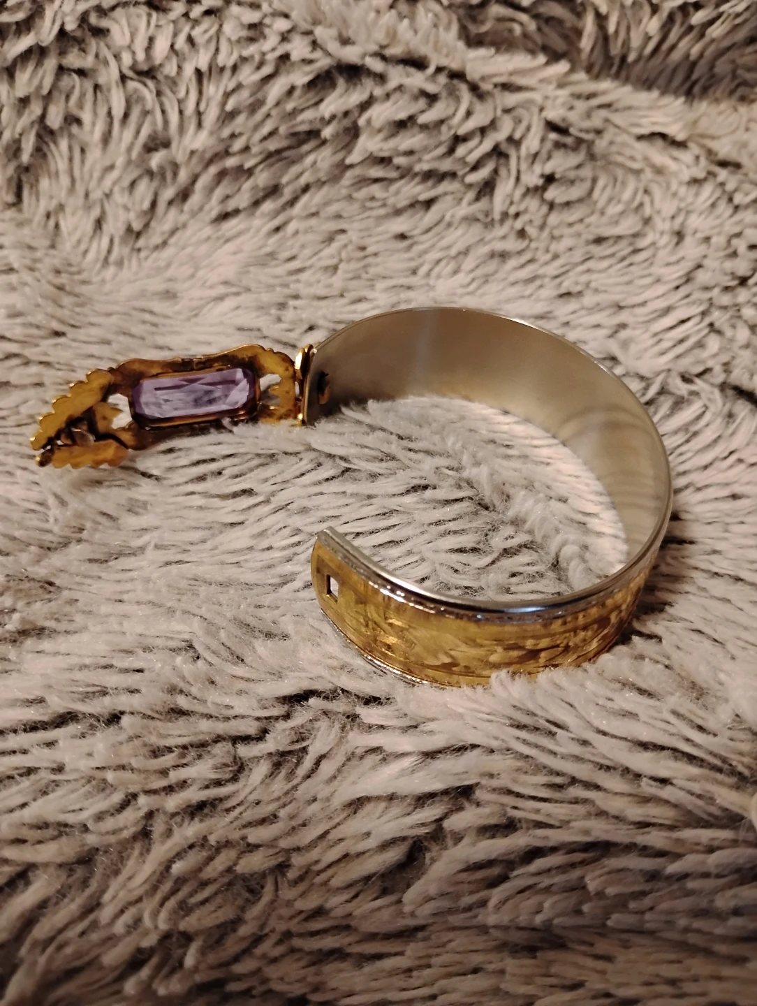 Antique Art Deco JJ White Alexandrite Gold Fill Bracelet - photo 2