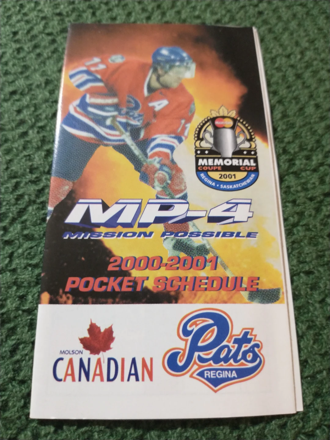2000-2001 Regina Pats Pocket Schedule 2001 Memorial Cup - photo 2