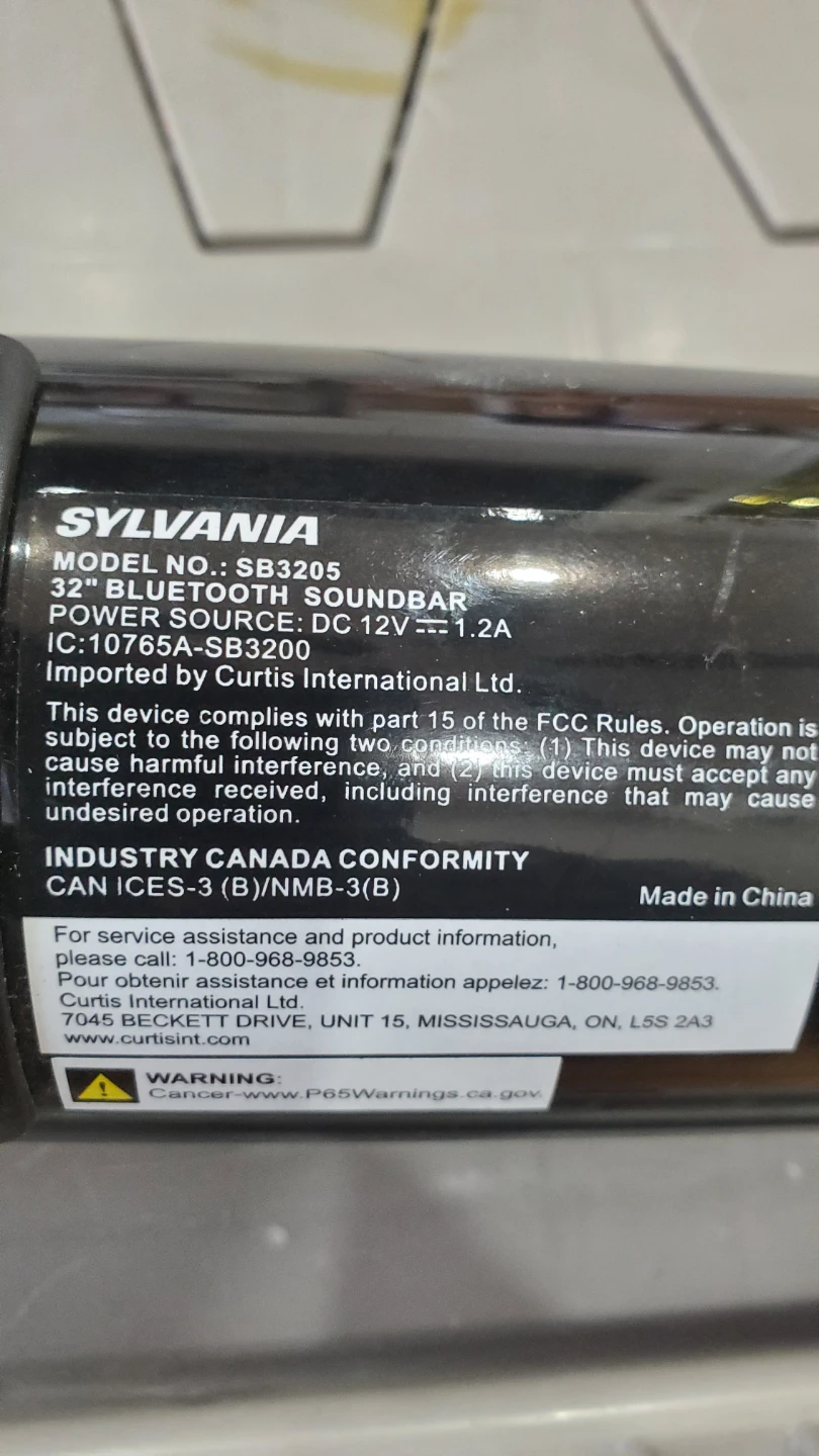 Sylvania 32" Bluetooth Soundbar SB3205 - photo 5