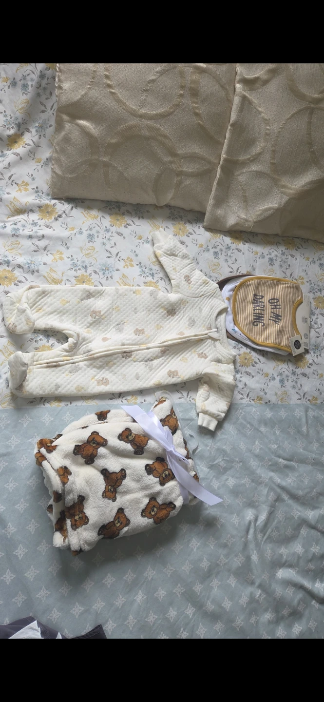 Baby Sleepsuit, Blanket and Bib Set