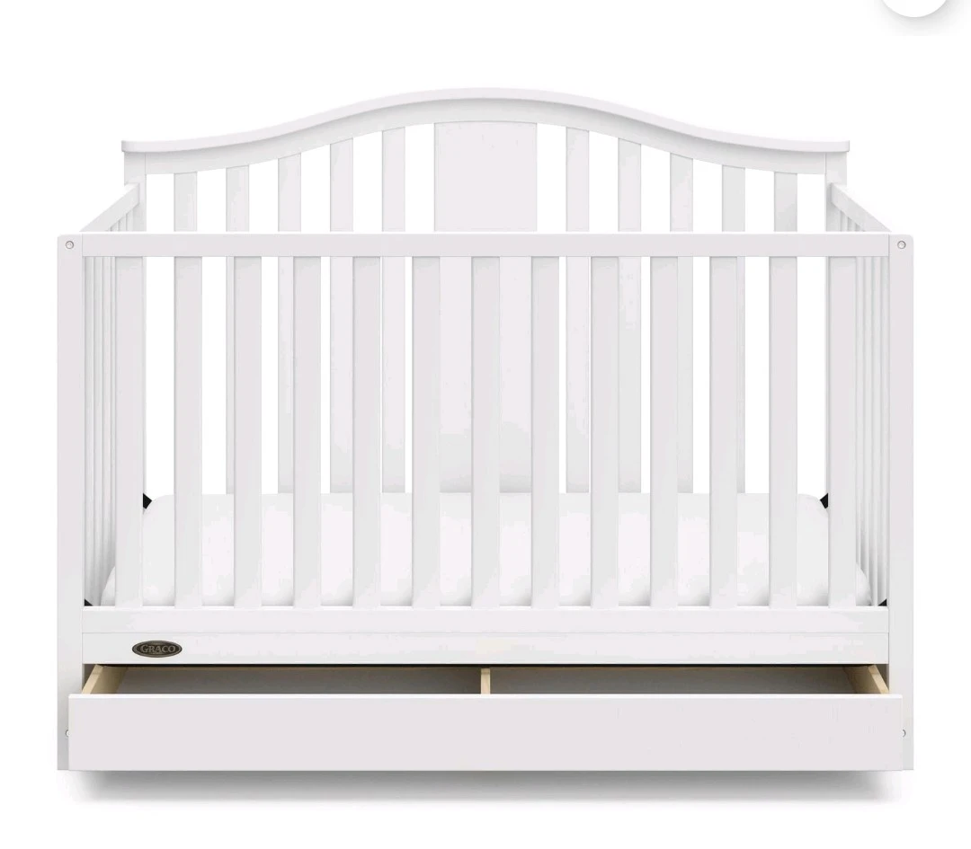 Move out sale -Graco White Crib with Drawer