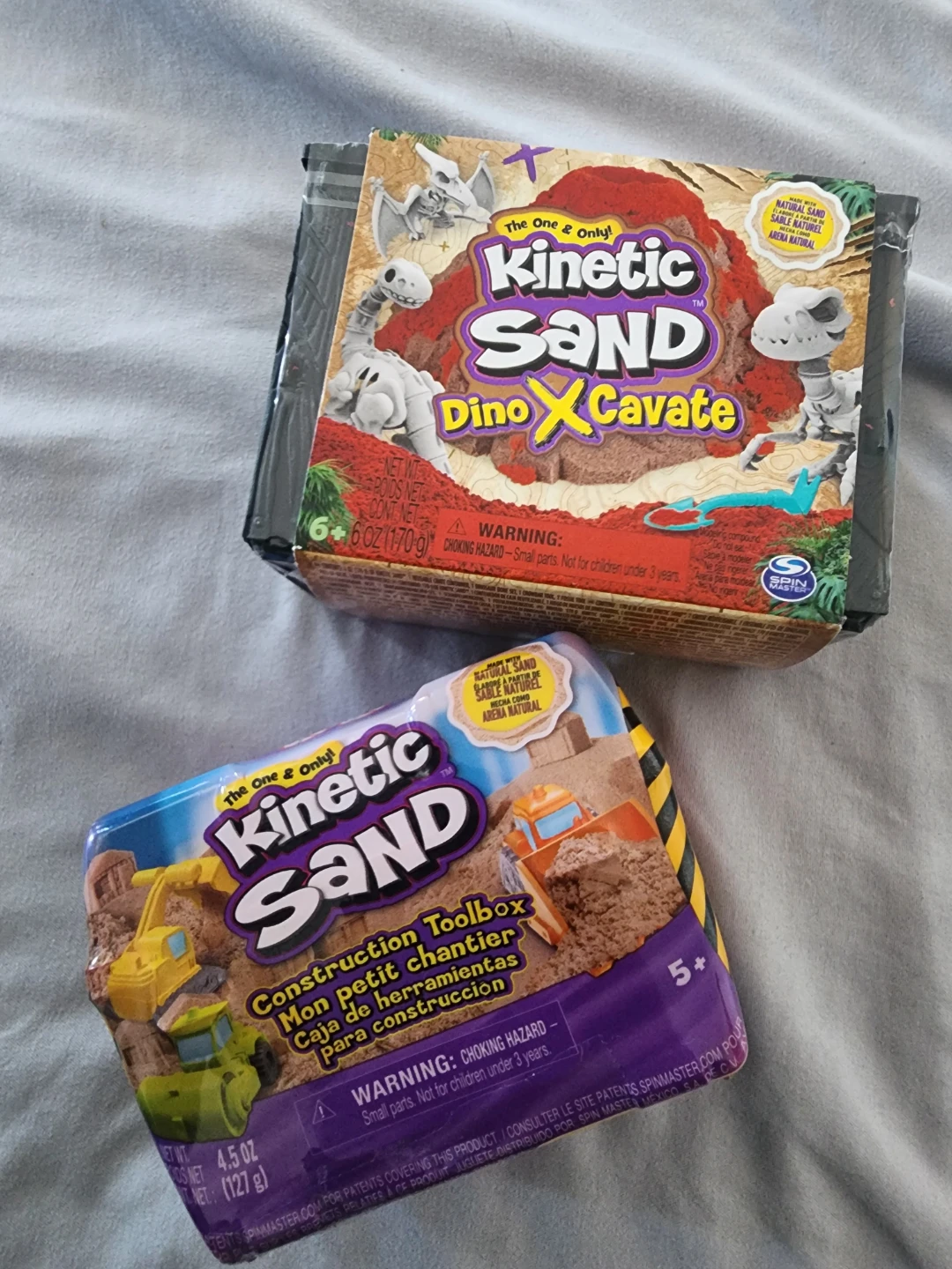 Kinetic Sand Dino Excavate & Construction Toolbox Sets