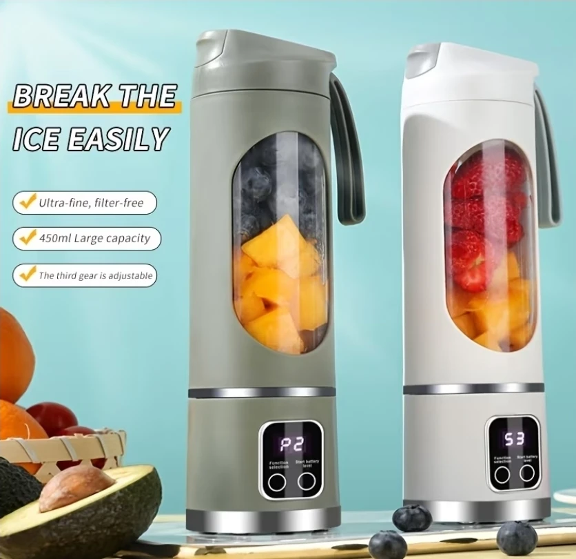 Portable USB Rechargeable Blender - 450ml - photo 3