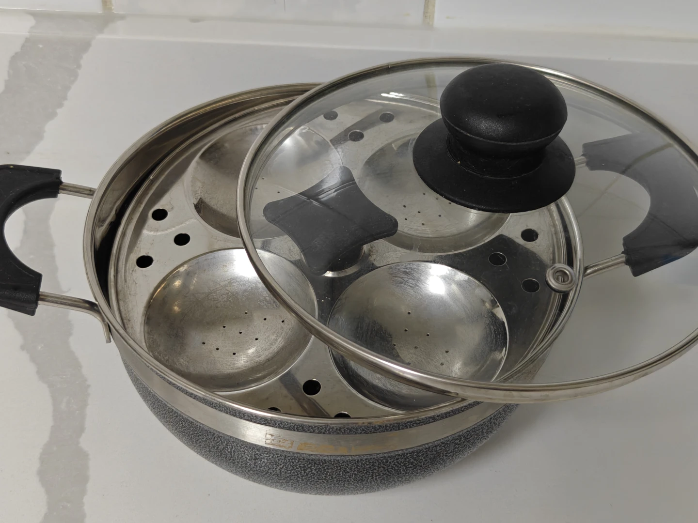 Pressure Cooker and Stainless Steel Idli Maker with Lid - photo 2