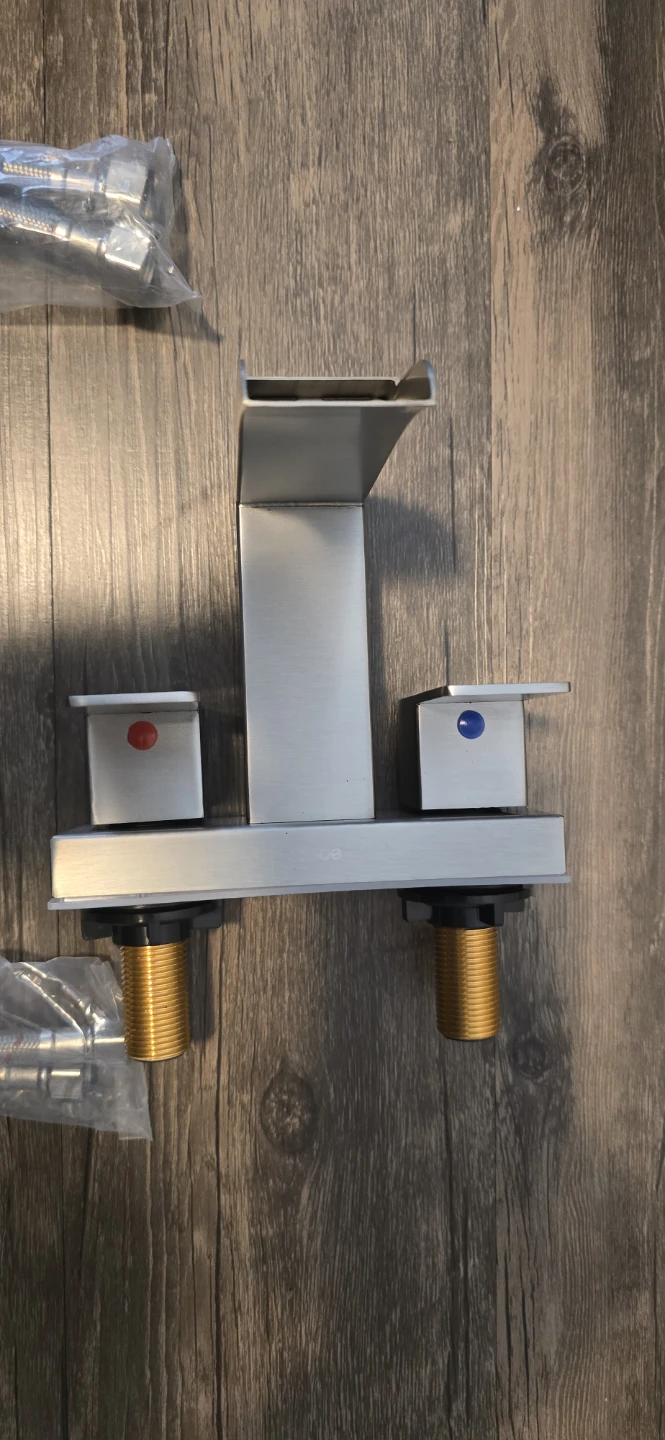 Brushed Nickel Waterfall Faucet Set