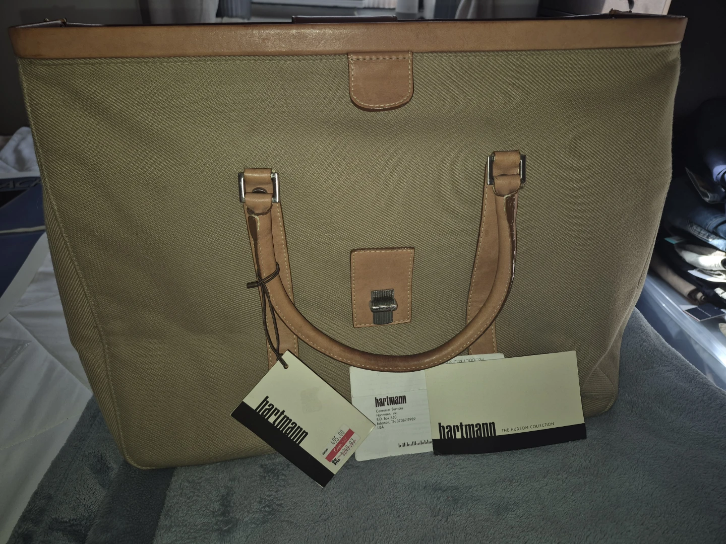 Hartmann Hudson Collection Canvas & Leather Weekender Bag