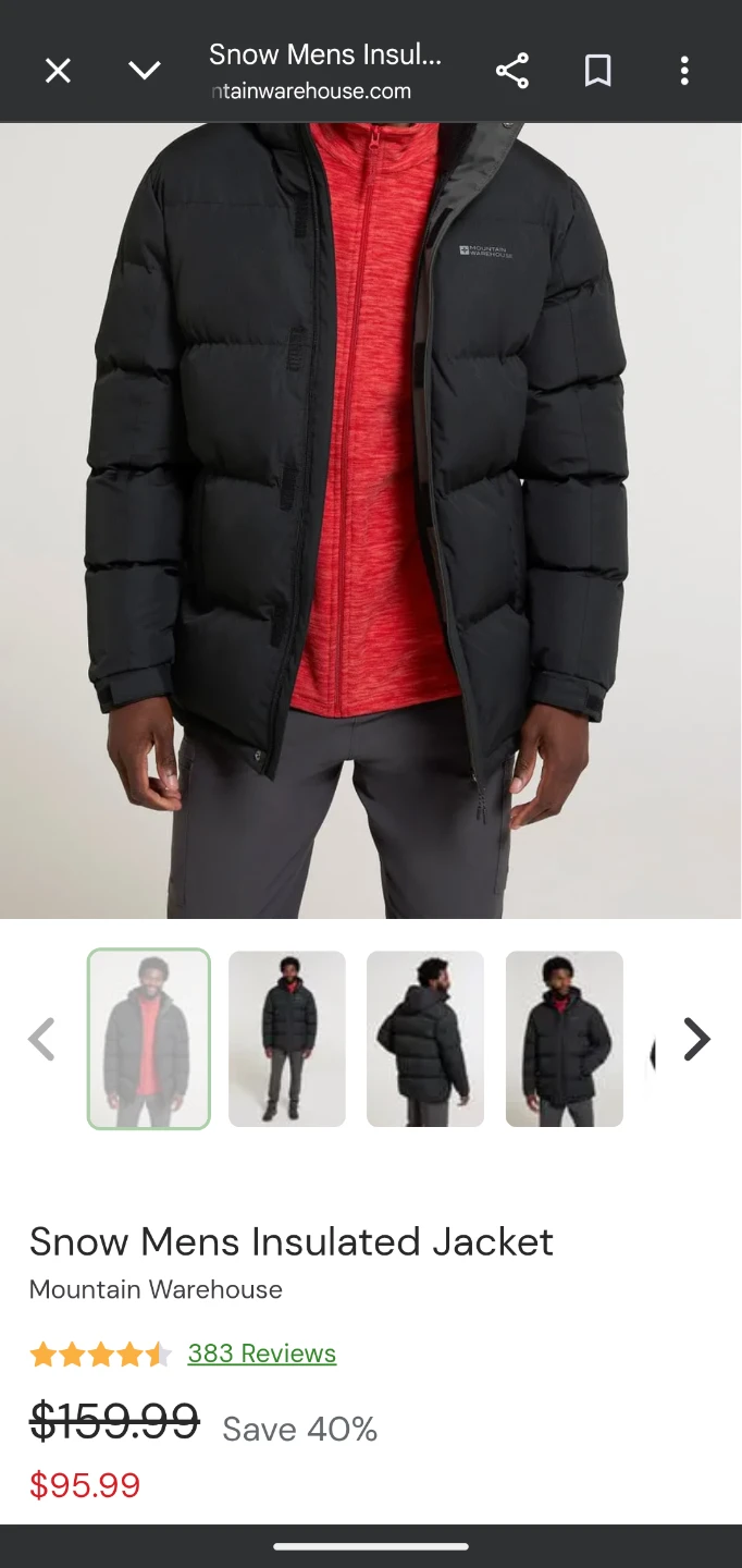 Mountain Warehouse Snow Mens Insulated Jacket XL/TG - photo 4