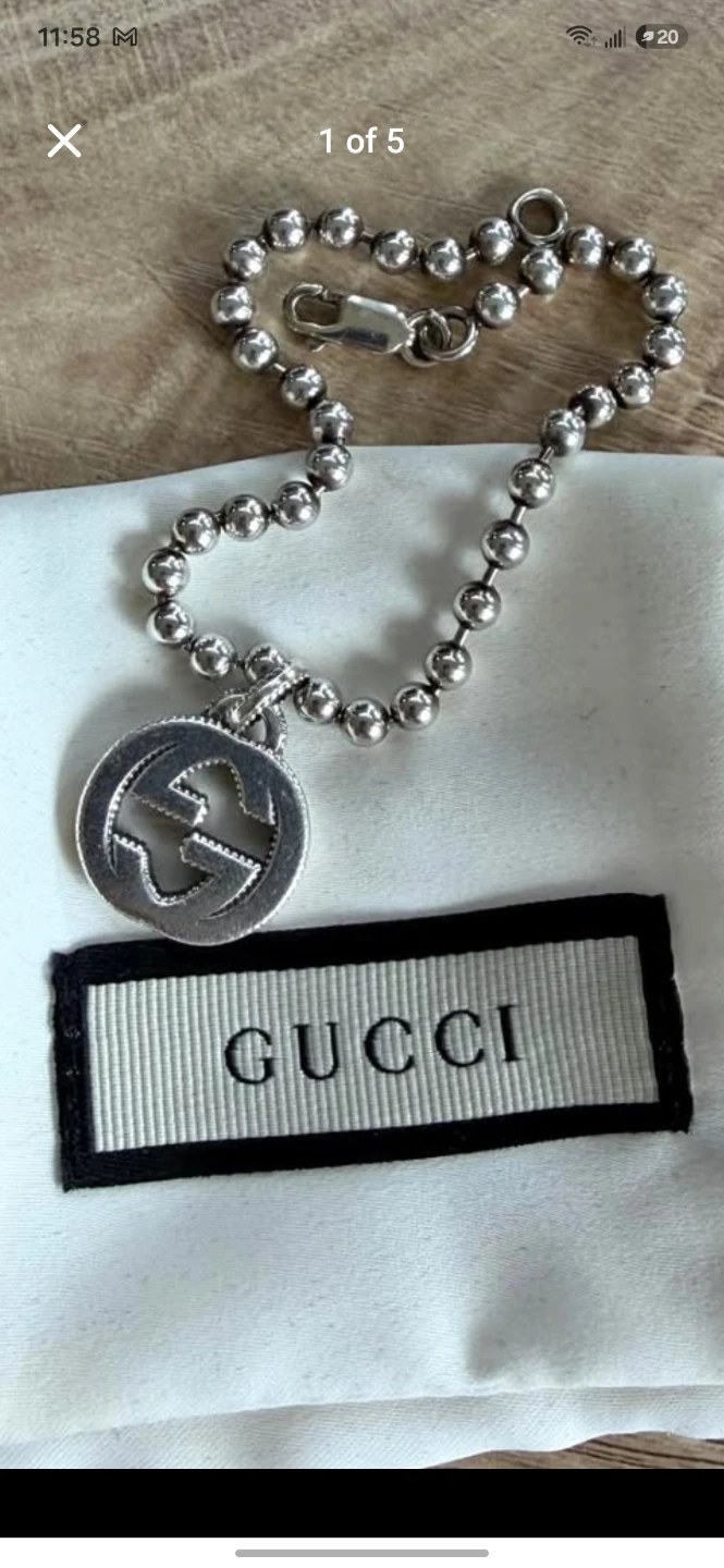 Gucci Interlocking G Silver Bracelet