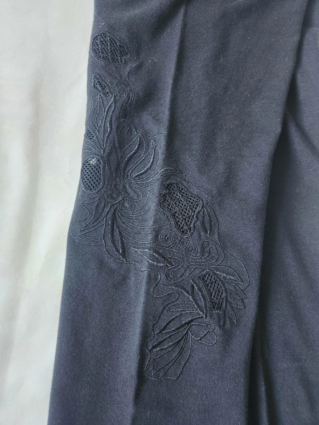 Dex Black Embroidered Leggings