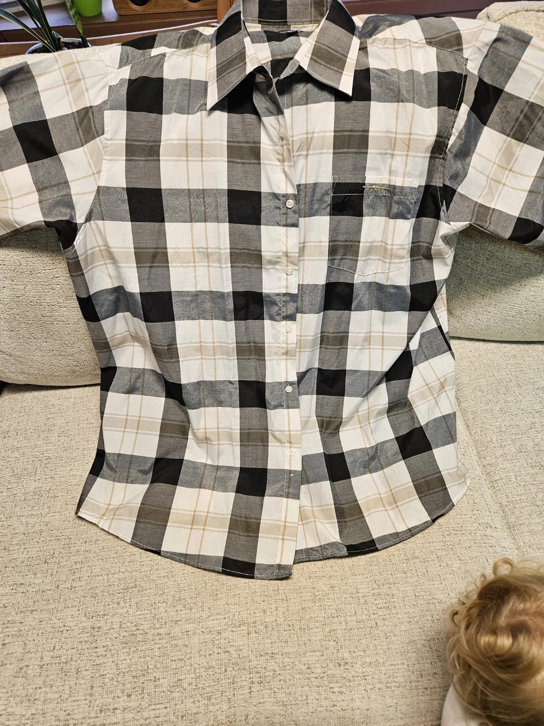 Sahara Club Short Sleeve Plaid Shirt 4XL