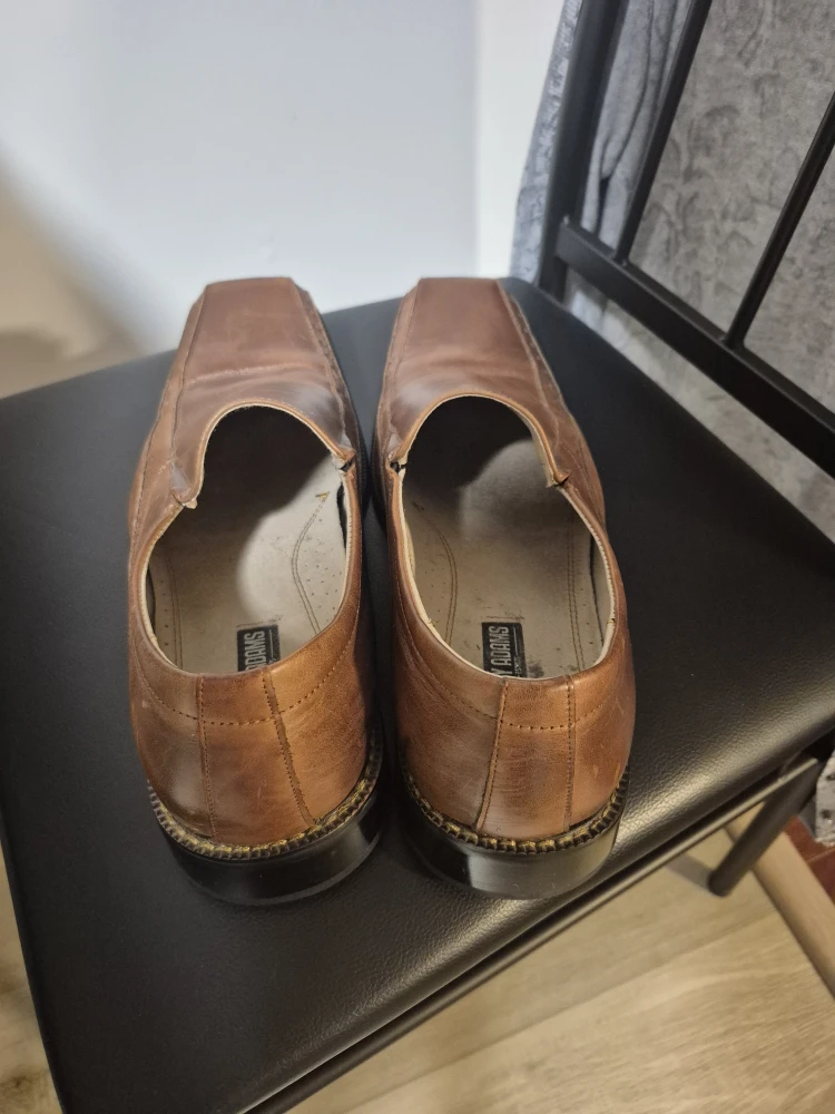 Stacy Adams Brown Leather Slip-On Shoes - photo 3