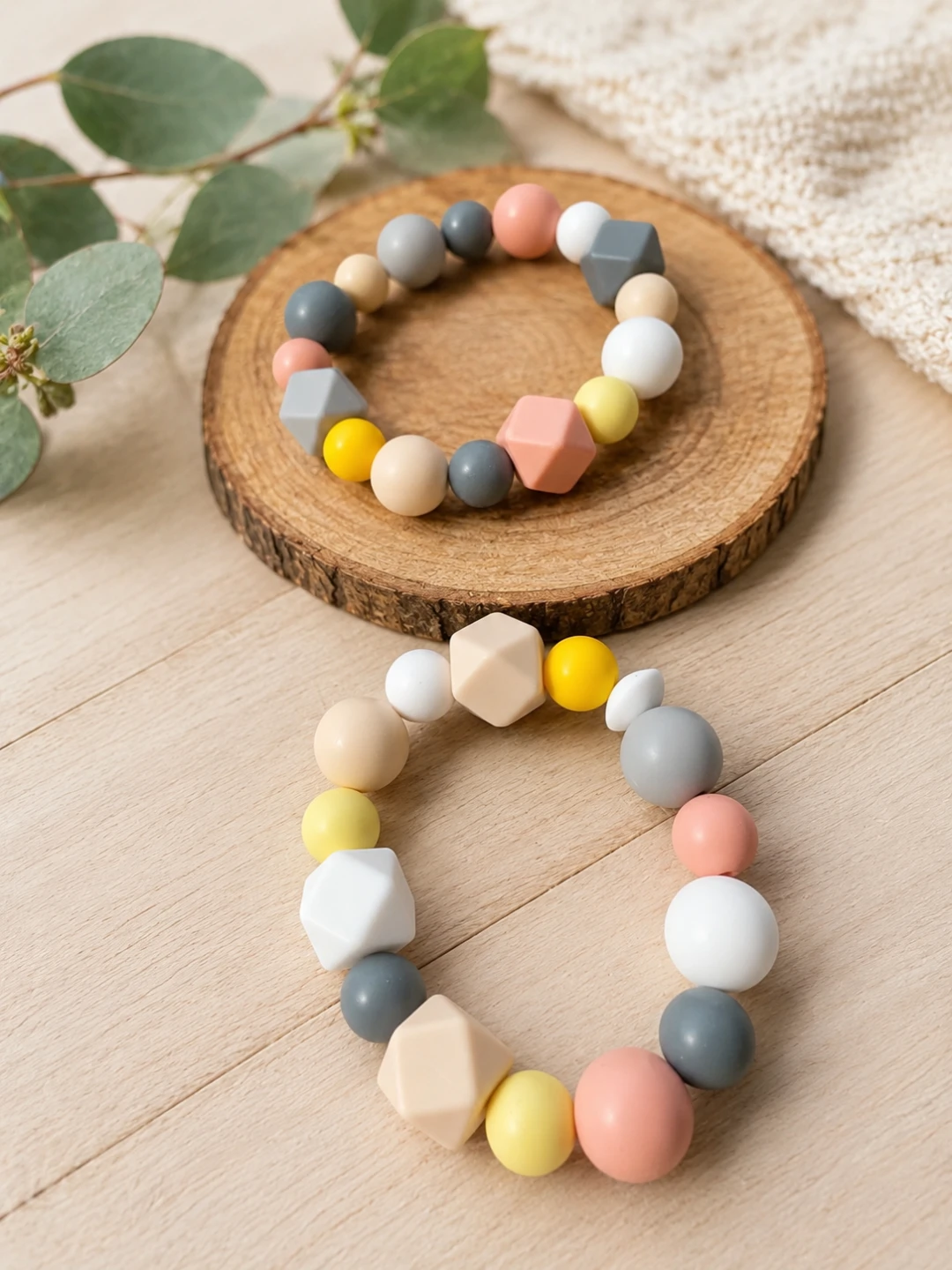 Cute Rubber Beaded Bracelets