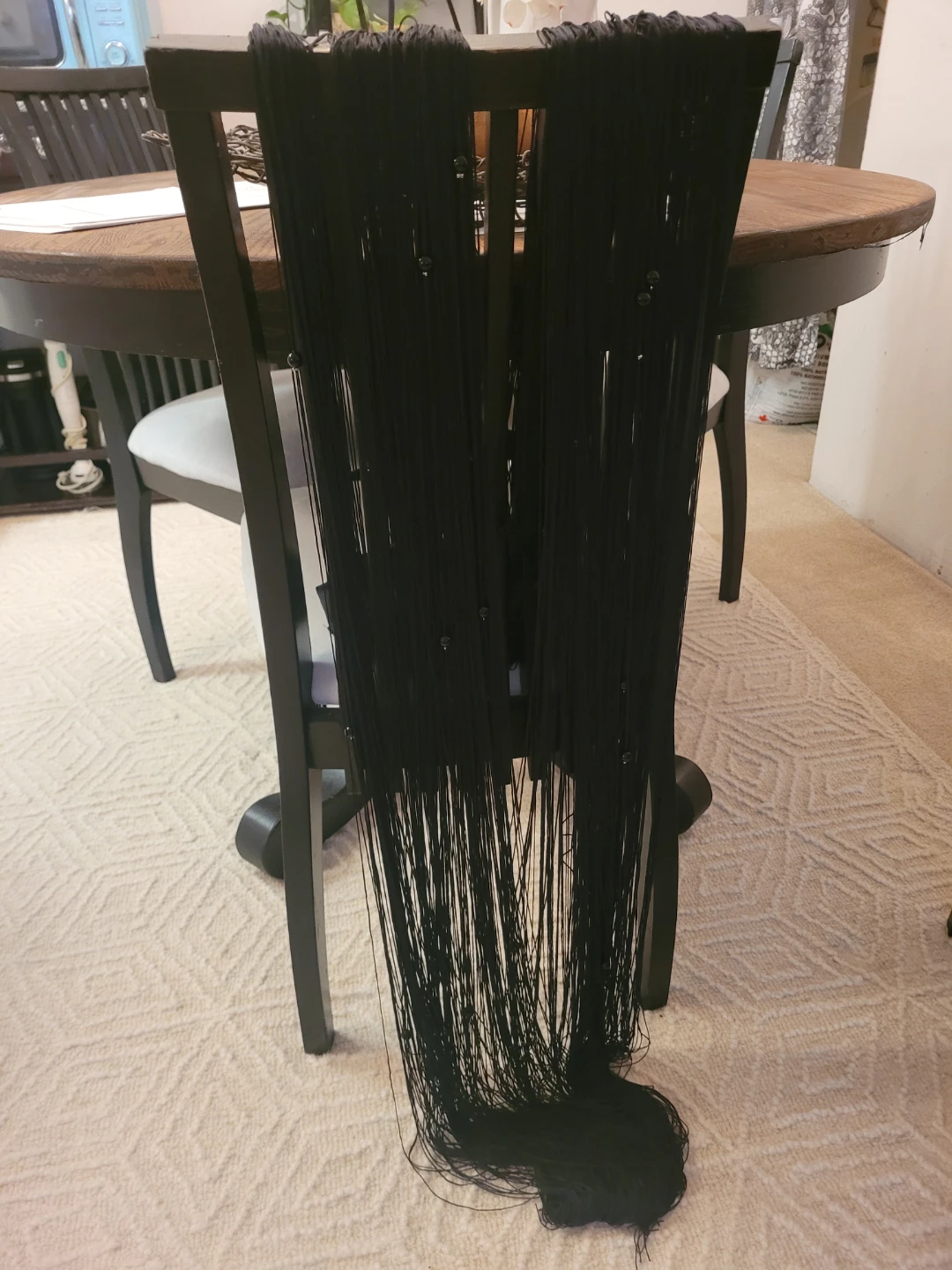 Black Beaded String Curtain