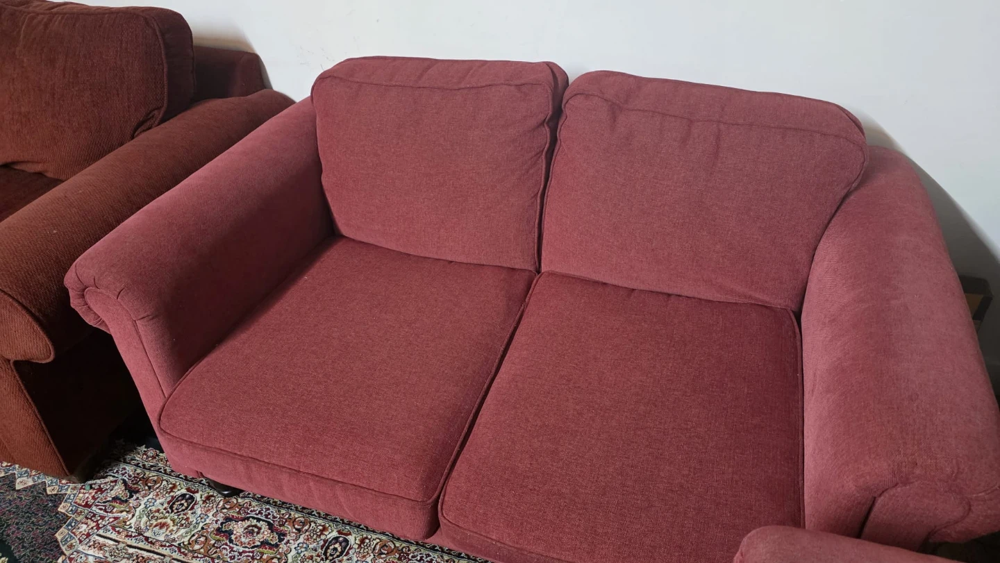 Red Fabric Sofa