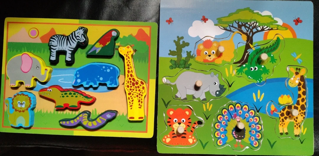 Wooden Animal Puzzles (Set of 2)