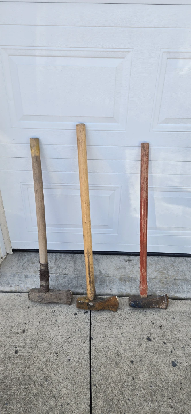 Assorted Axes, Sledgehammers, Rakes, and Forks - photo 4