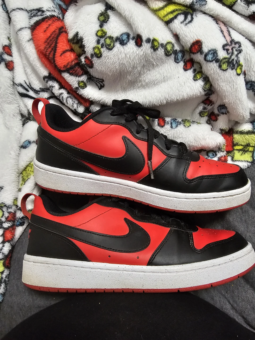Nike Court Vision Low Red Black Sneakers - photo 2