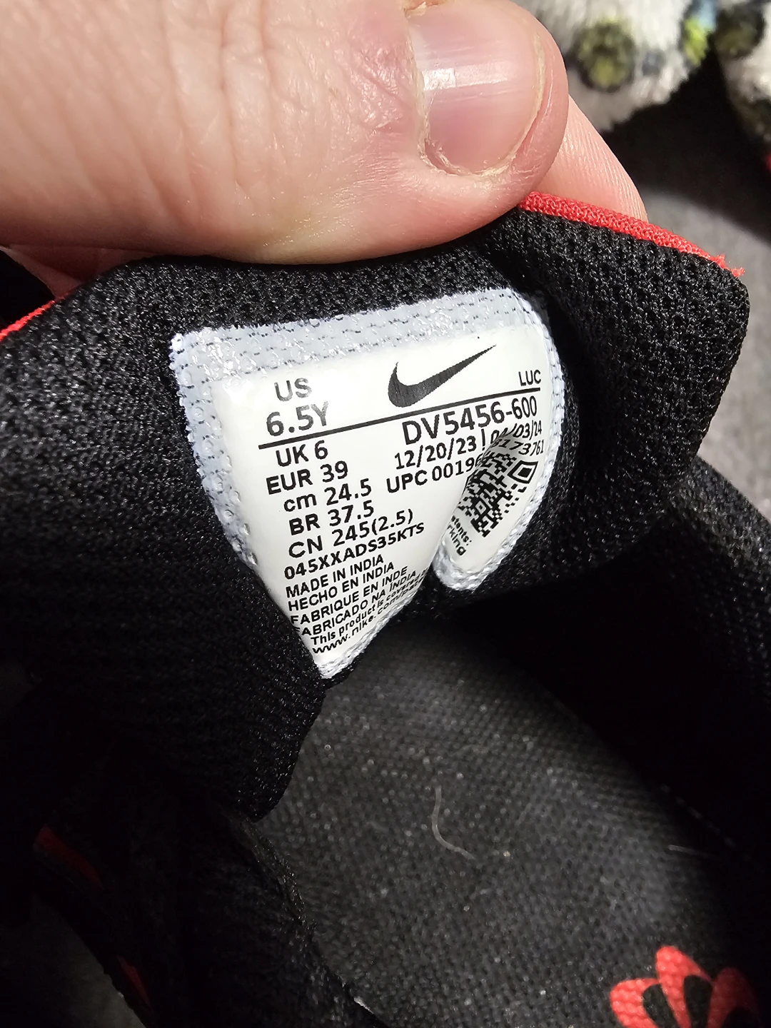 Nike Court Vision Low Red Black Sneakers - photo 5