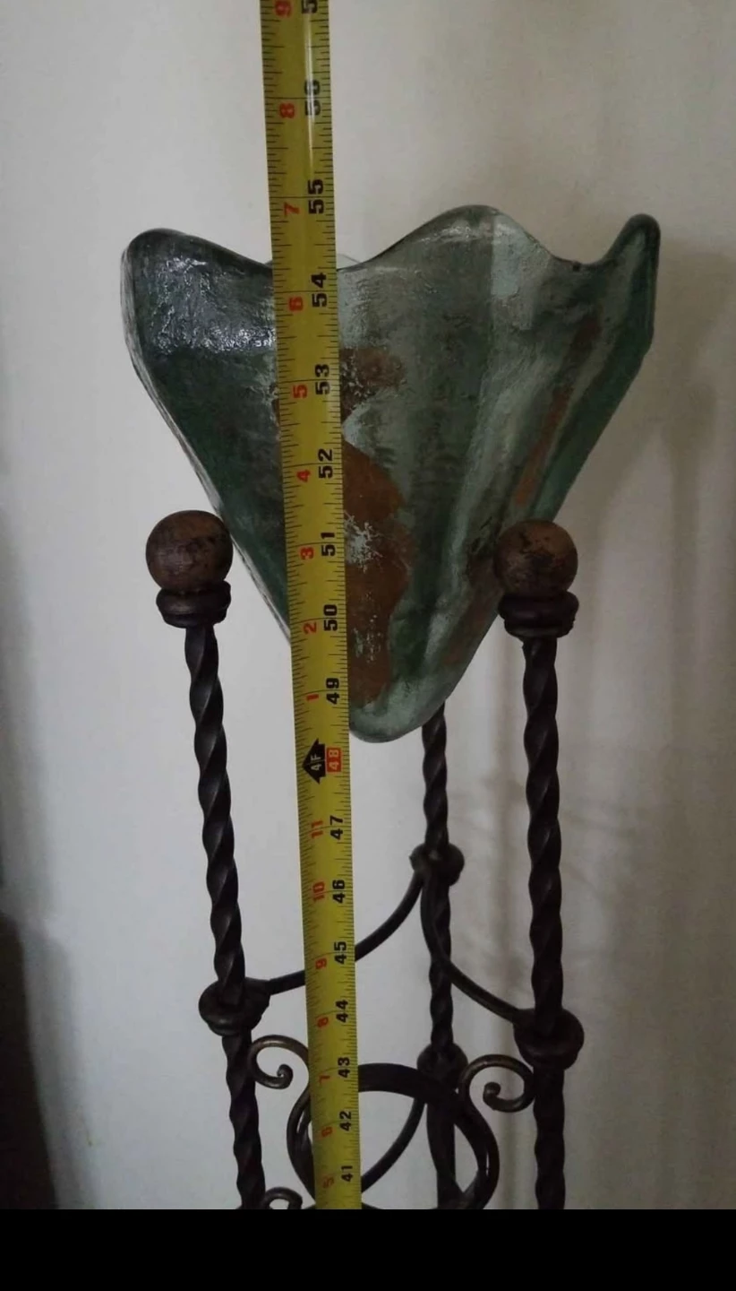 Wrought Iron Floor Easel with Glass Vase - photo 2