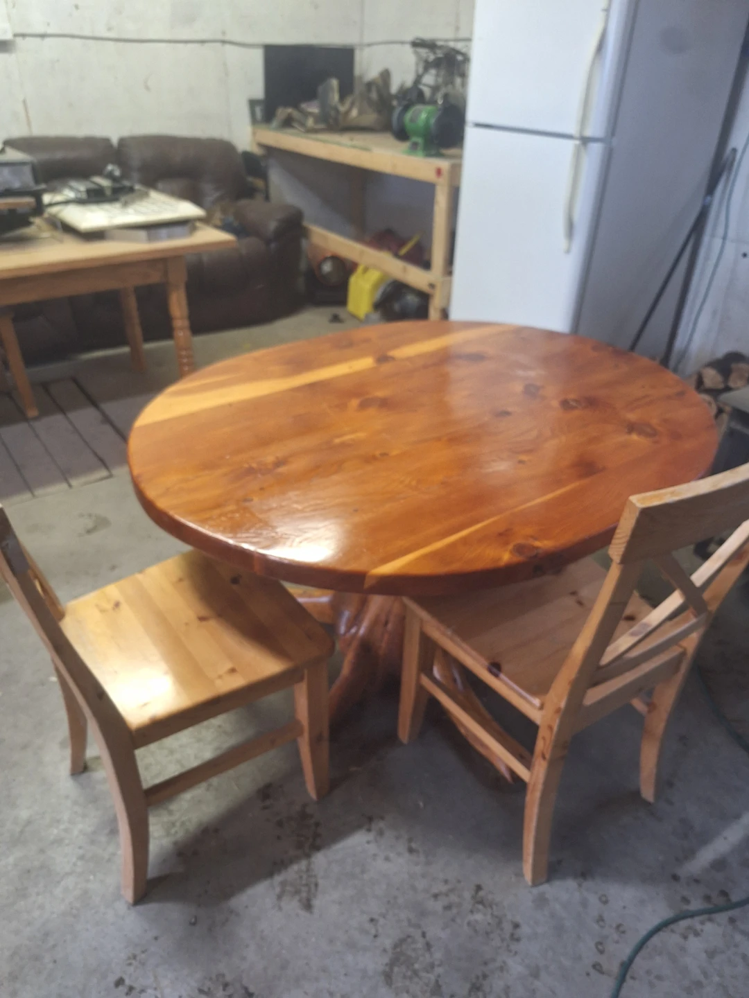 Log Dining Table with 2 Chairs - photo 2