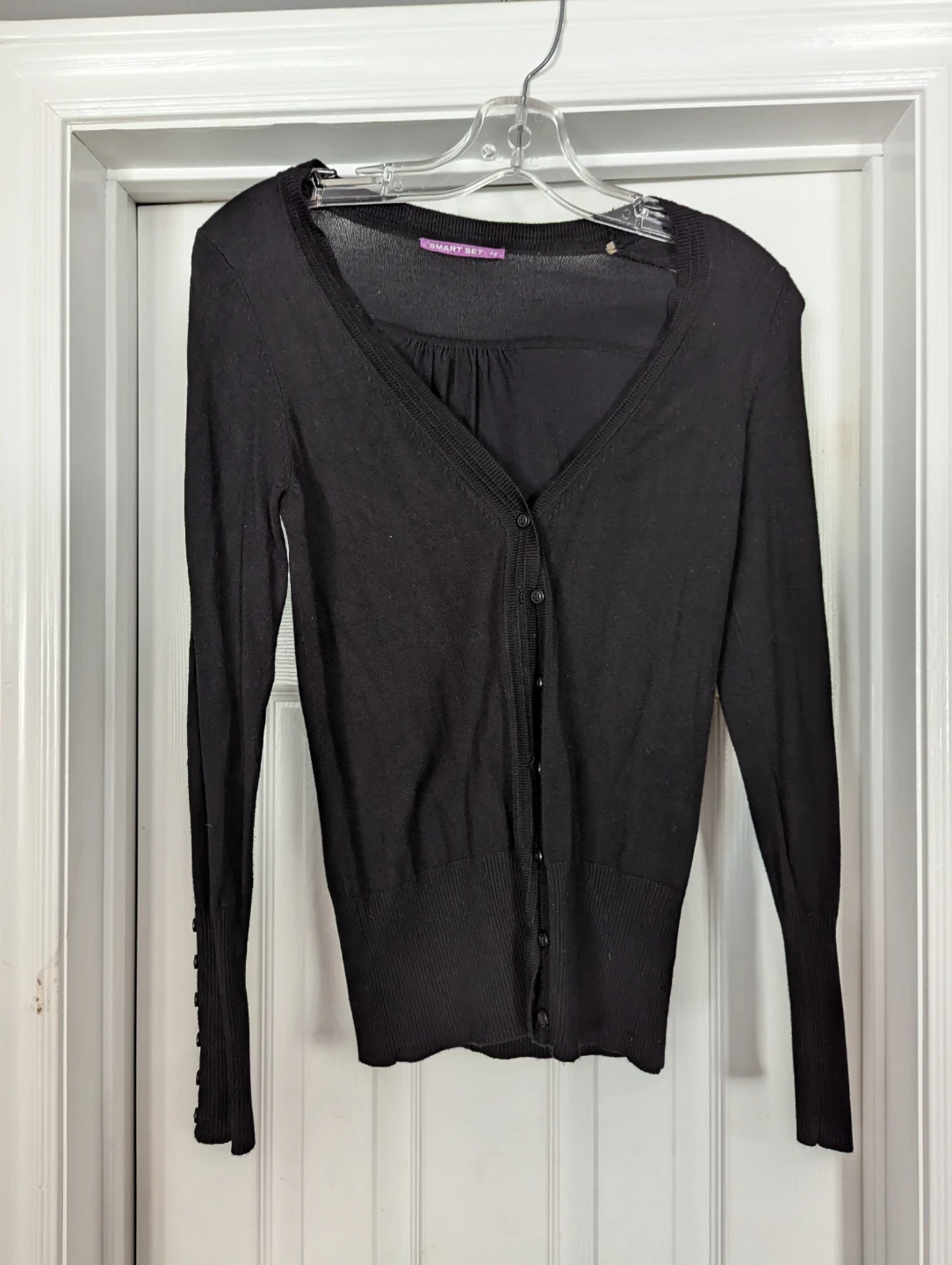 Smart Set Black Cardigan Sweater P/S - photo 3