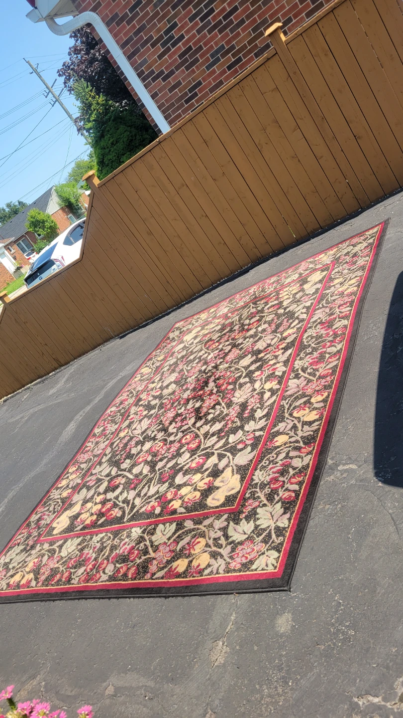 Large Black Floral Area Rug.  8ft  x 10.5 ft. Carpet.rugs