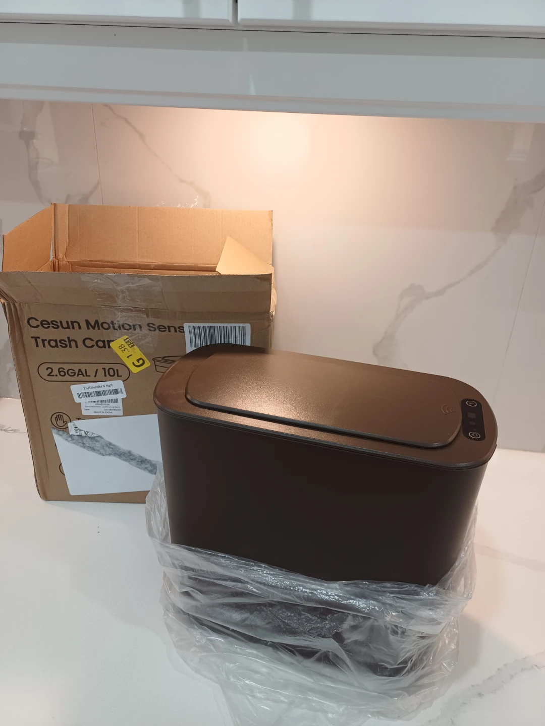 Cesun Motion Sensor Trash Can - 2.6 Gal / 10L - photo 3