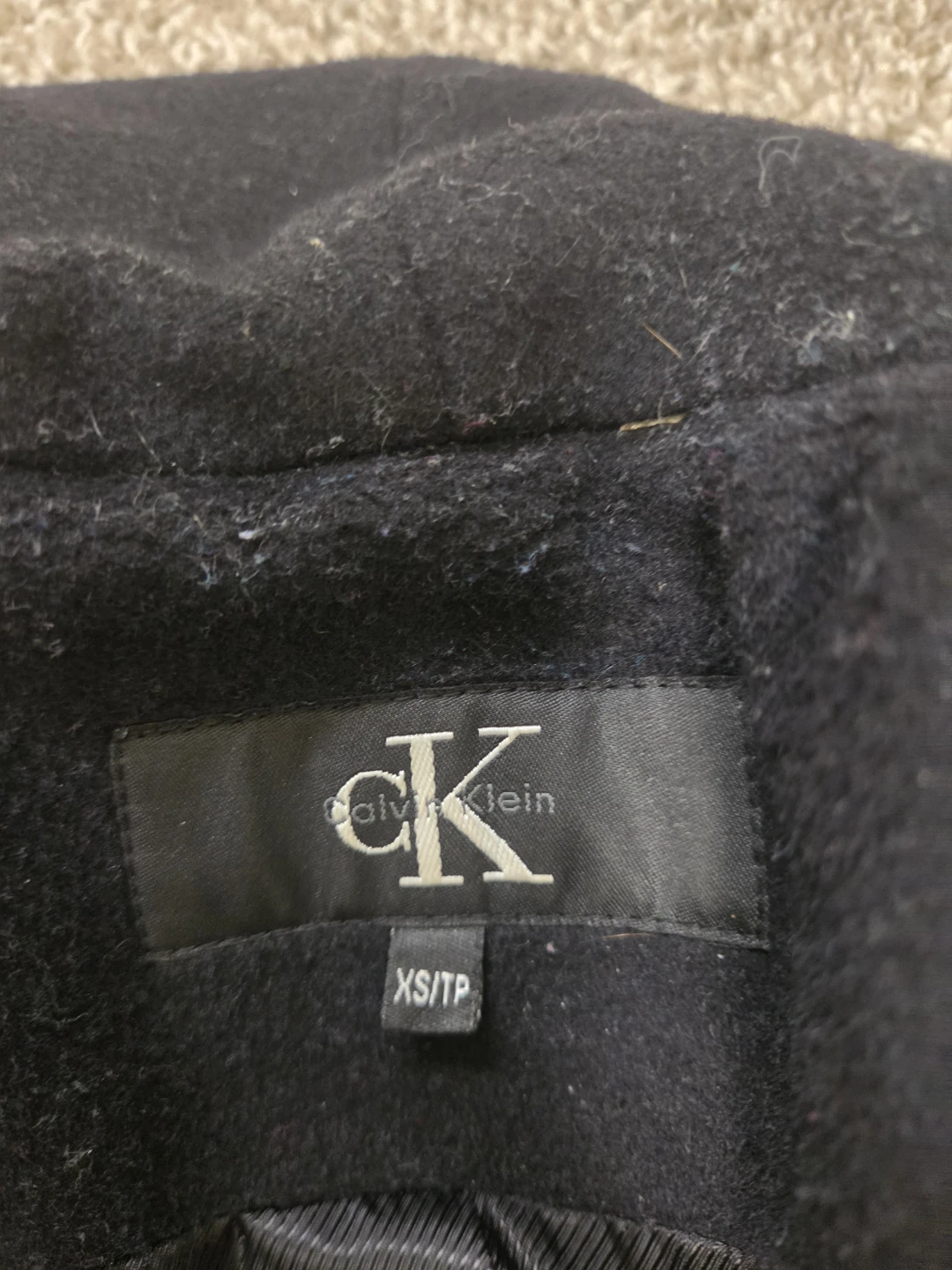 Calvin Klein Black Wool Blend Wrap Coat Size XS - photo 3
