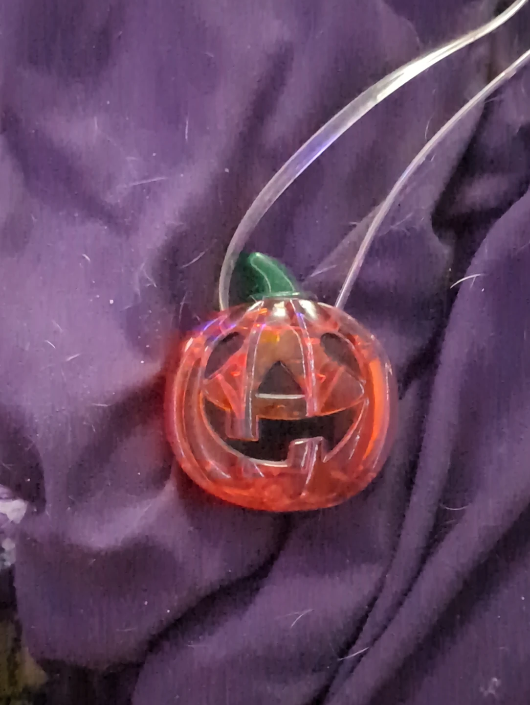 Light-Up Jack-o'-lantern Necklace - photo 2