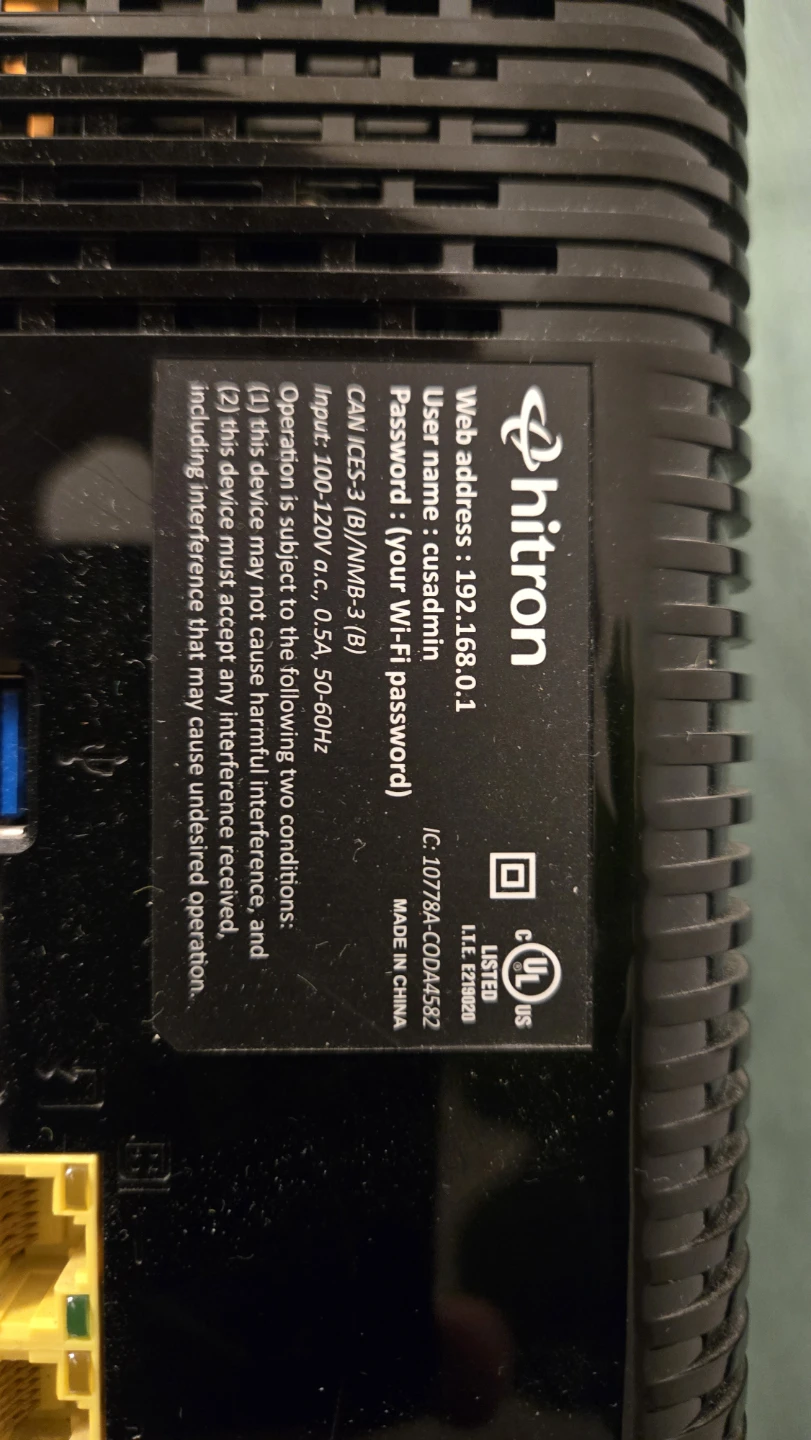 Hitron CODA-4580 DOCSIS 3.1 WiFi Gateway - photo 3