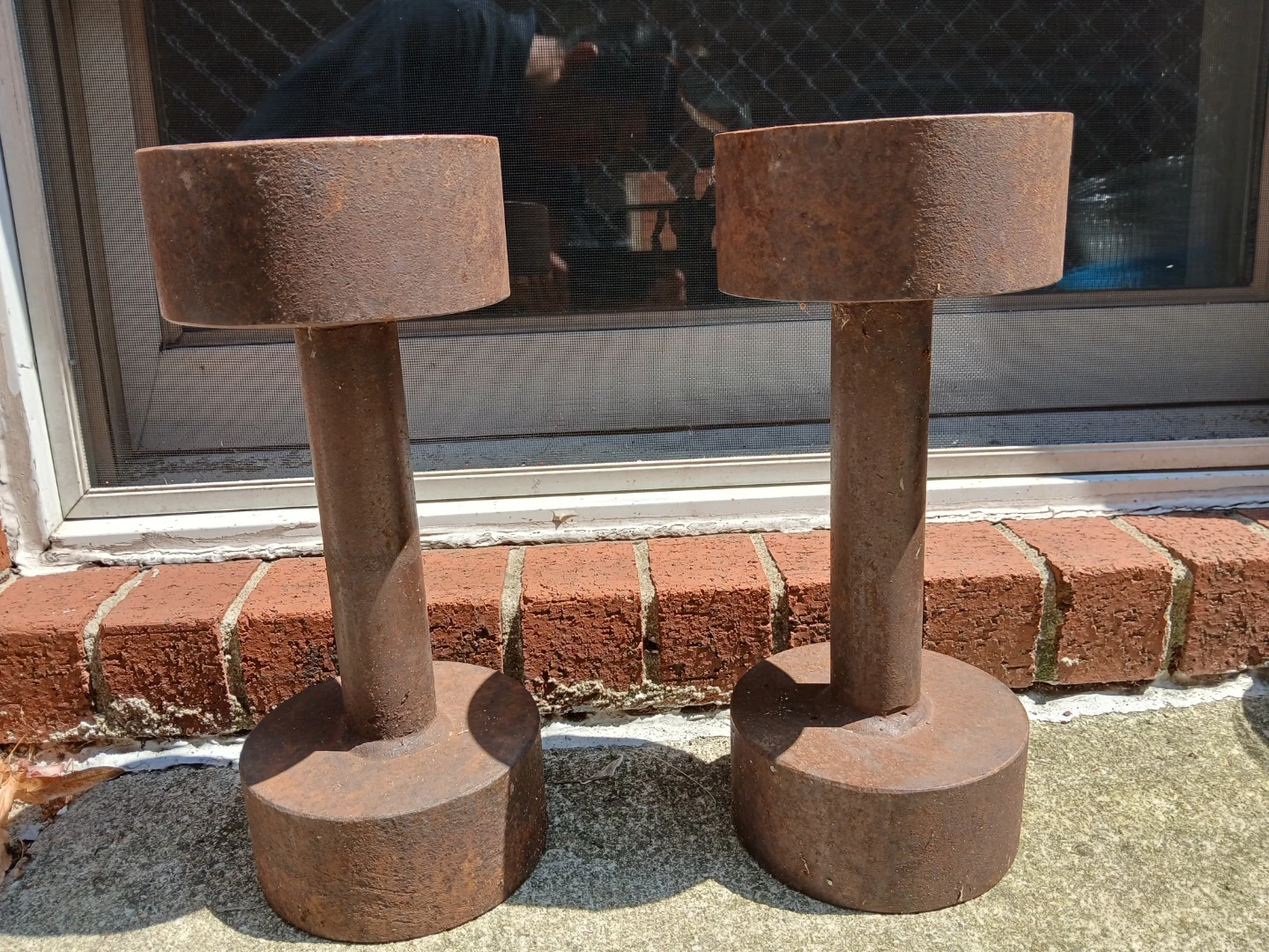 Vintage Cast Iron Dumbbells 40 Lbs - photo 5