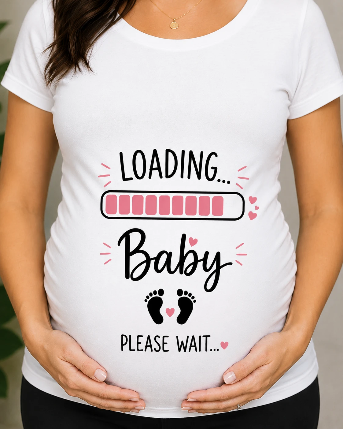 Maternity T-Shirt - Baby Loading & Hello World Designs