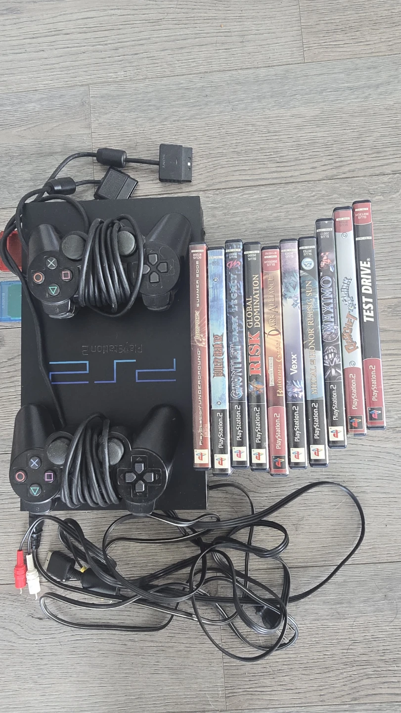 PlayStation 2 Console Bundle with 10 Games