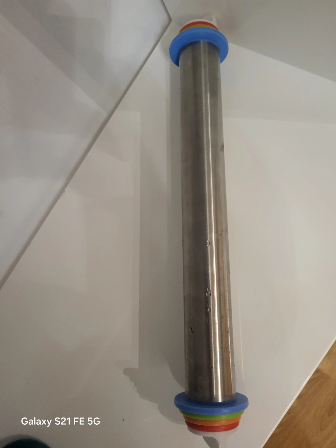Stainless Steel Rolling Pin with Thickness Rings - photo 2
