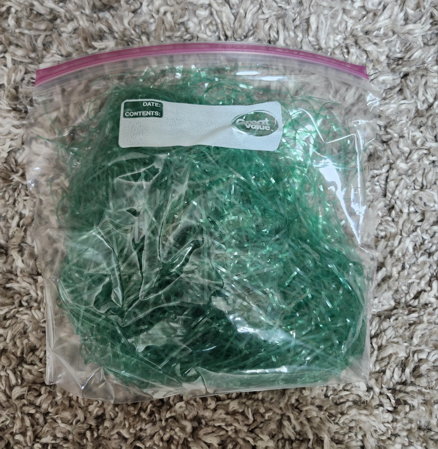 Green Shredded Easter Basket Grass