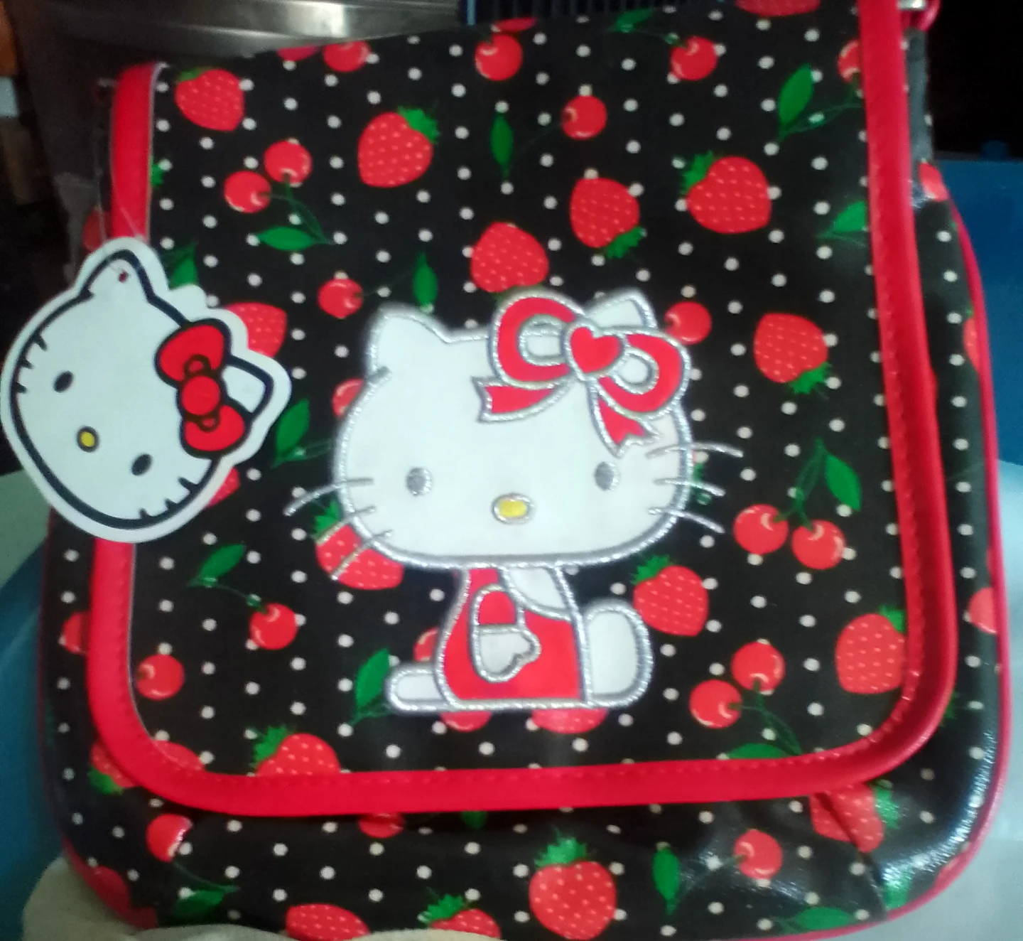 Hello Kitty Strawberry & Cherry Print Crossbody Bag