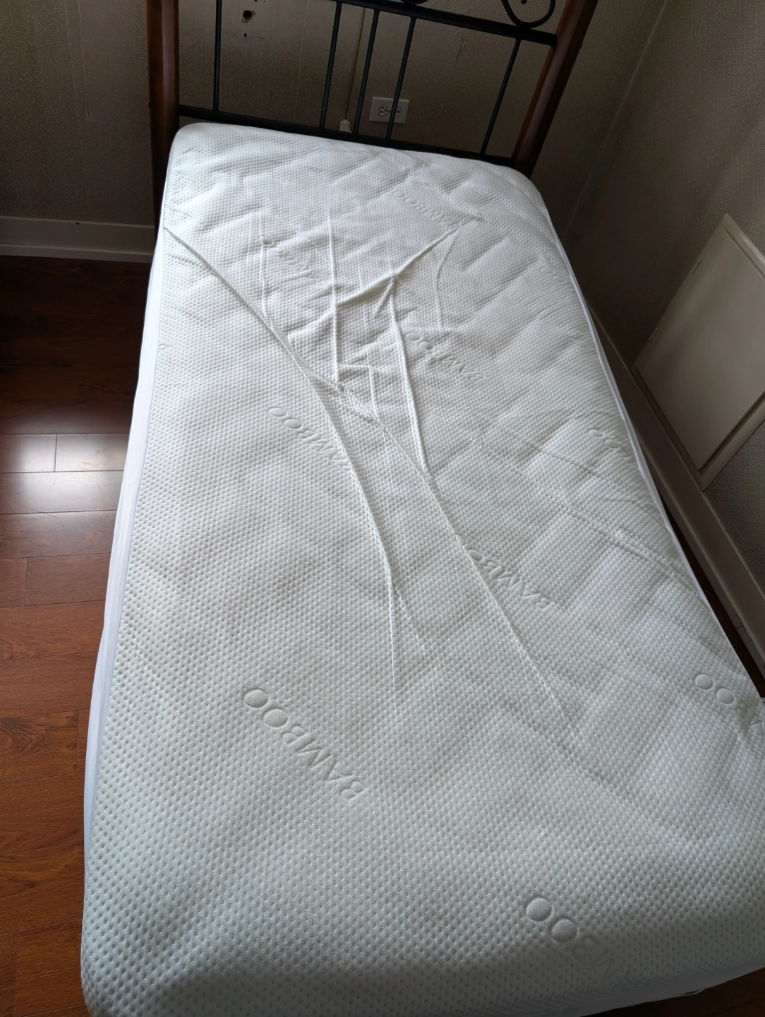 Twin Mattress with Box Spring and Frame
