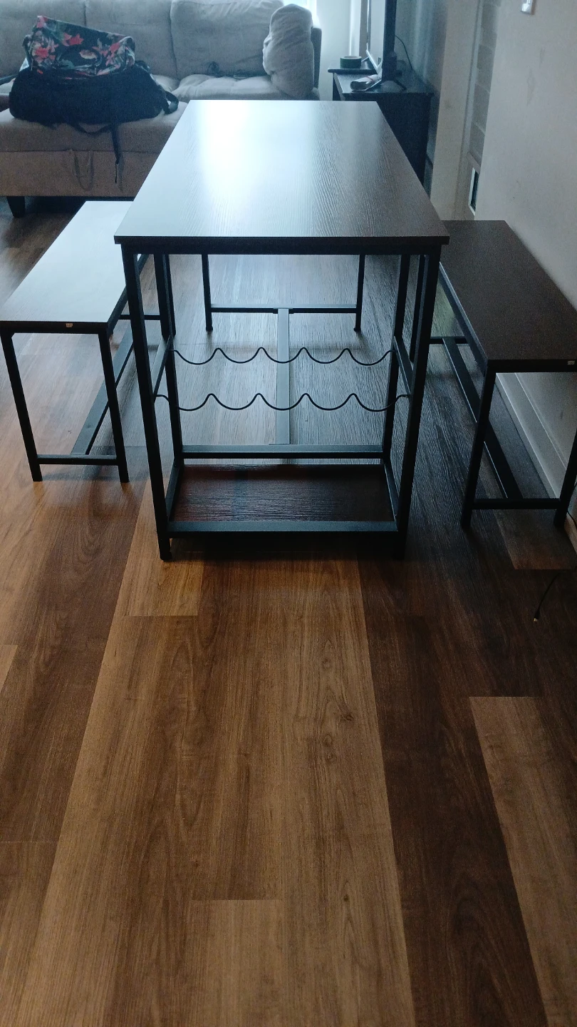 Dining Table Set with 2 Benches