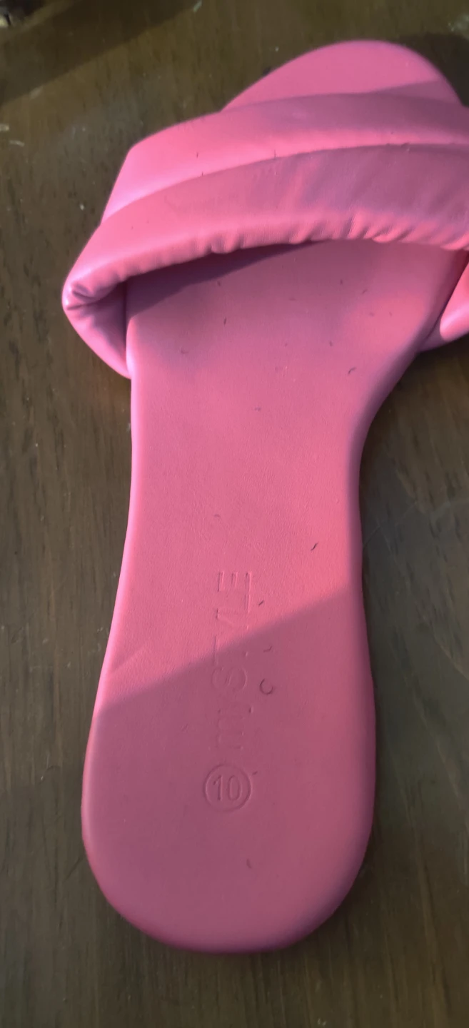 Pink Padded Slide Sandals Size 10 - photo 4