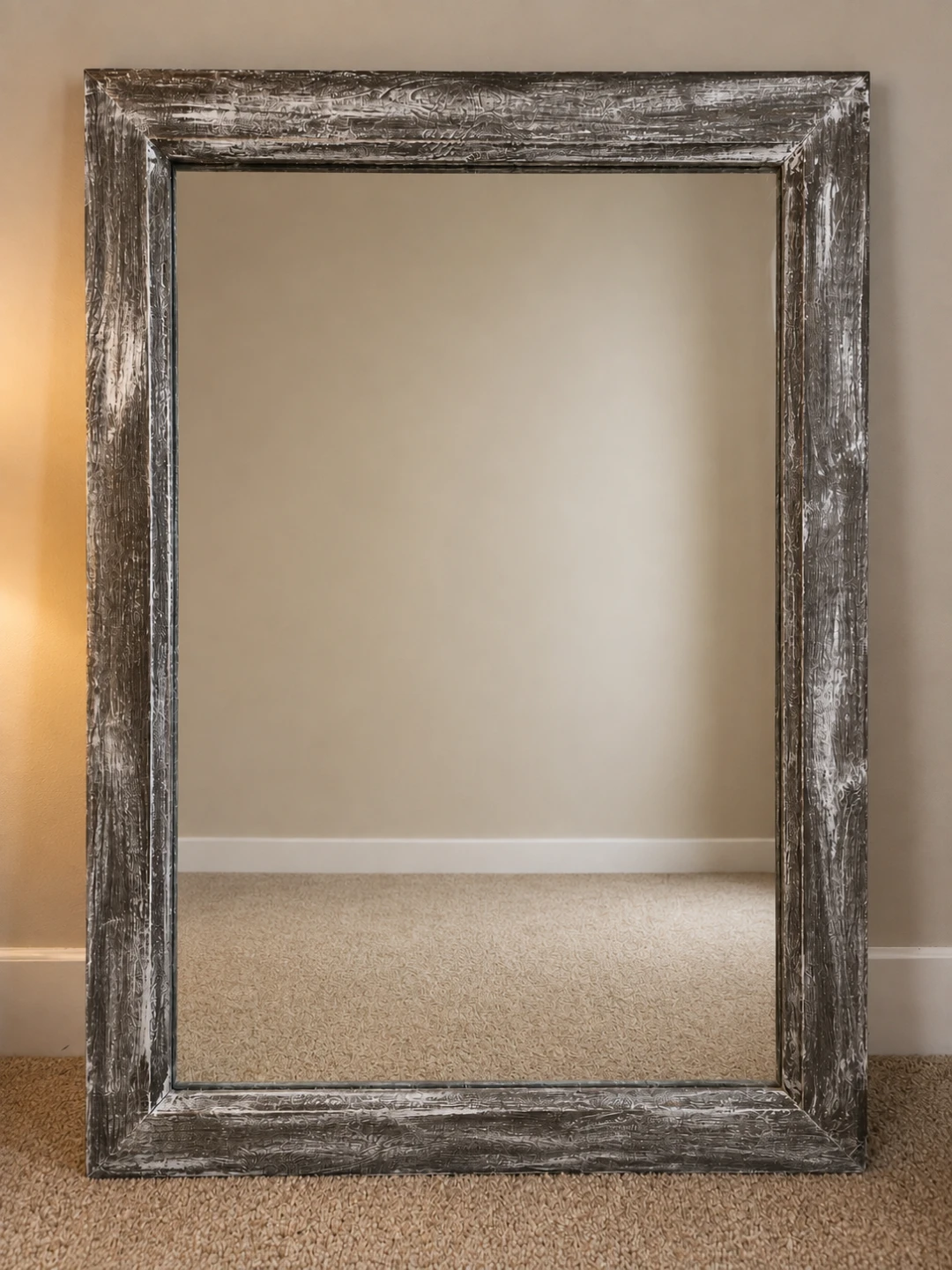 Distressed Wood Frame Mirror - photo 2
